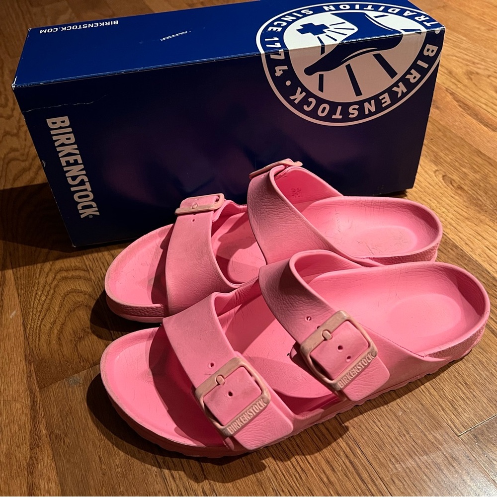 Birkenstock Two-Strap Slide Sandal - pink -Arizona-sz EU 39 used**